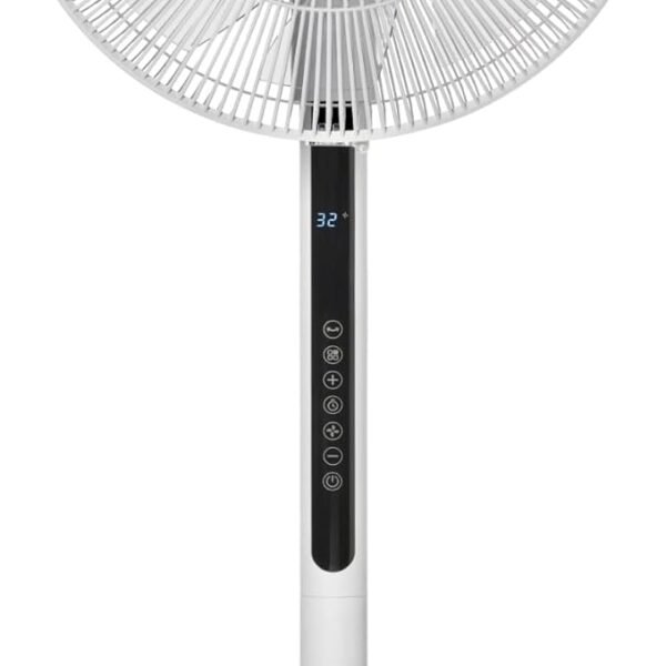 VIOLA Ventilateur sur Pied Silencieux avec Télécommande, Moteur Brushless Économie, Puissant Flux d’air, 32 Vitesses, Oscillant 320°, Hauteur réglable, Incliner vers le haut 90°, Minuterie