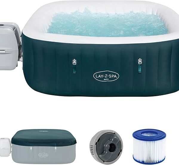 Bestway Ibiza EnergySense AirJet 6 Carré Vert Foncé 1,80 m x 1,80 m x 66 cm
